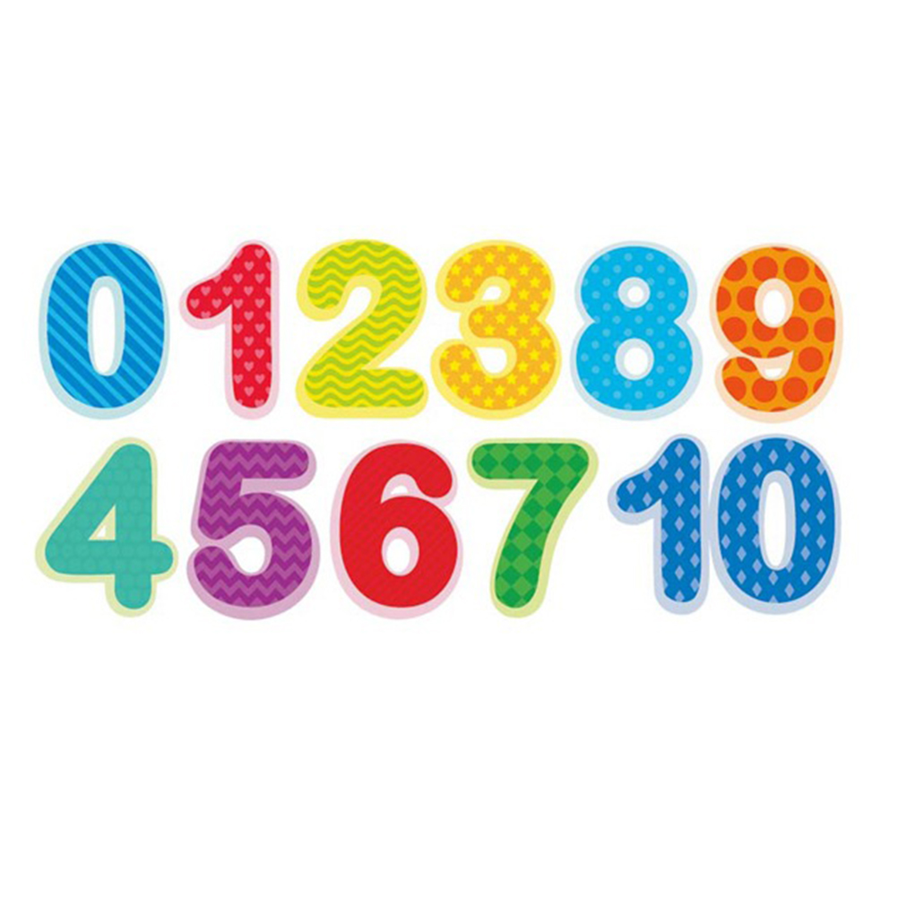 Kids Education Wallpaper - Number Wall Sticker Assorted Color Creative