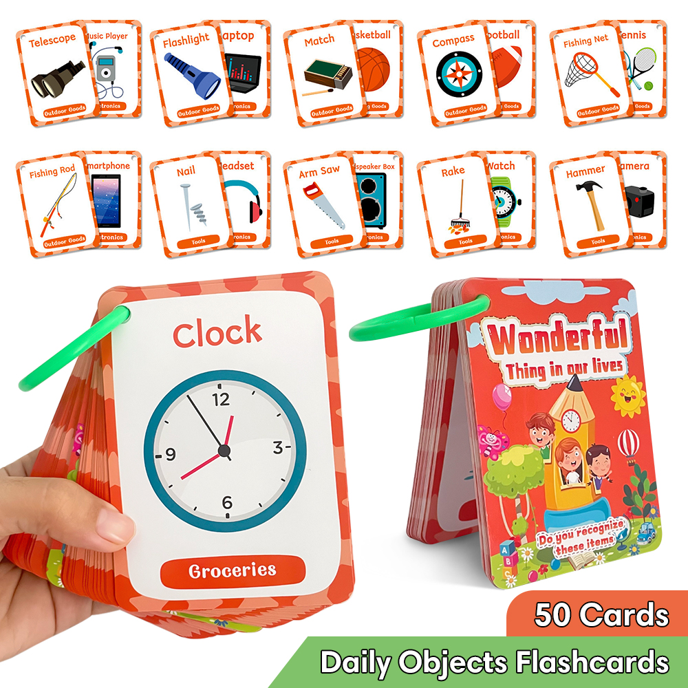 Kids Education Card - Daily Objects English Flashcards for Kids