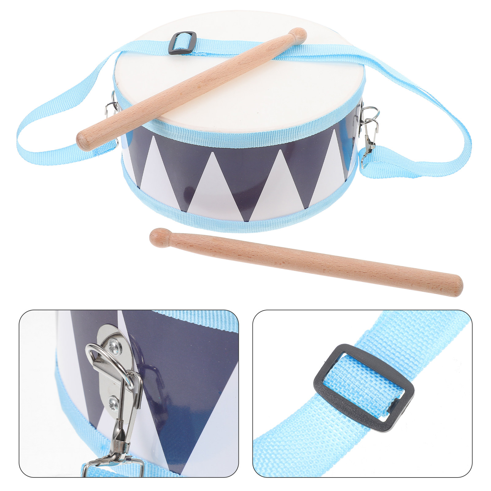 Kids Early Education - 1Set Kid Snare Drum Wooden Percussion