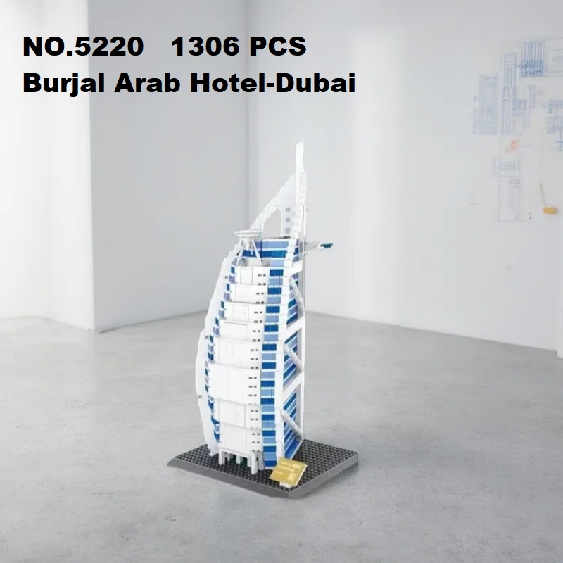 Kids Education In Dubai - 1306pcs Building Blocks Burjal Arab Hotel-Dubai