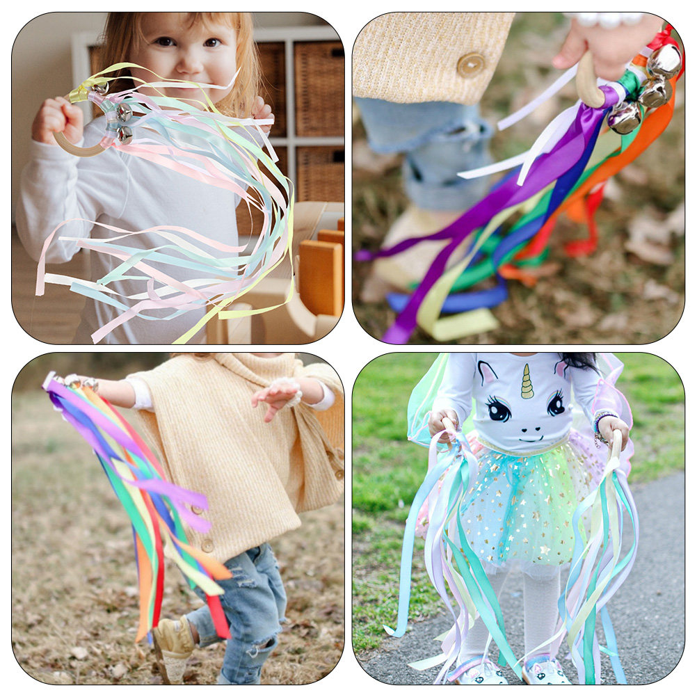 Kids Early Education - 2Pcs Children Ribbon Circle Colorful Kids