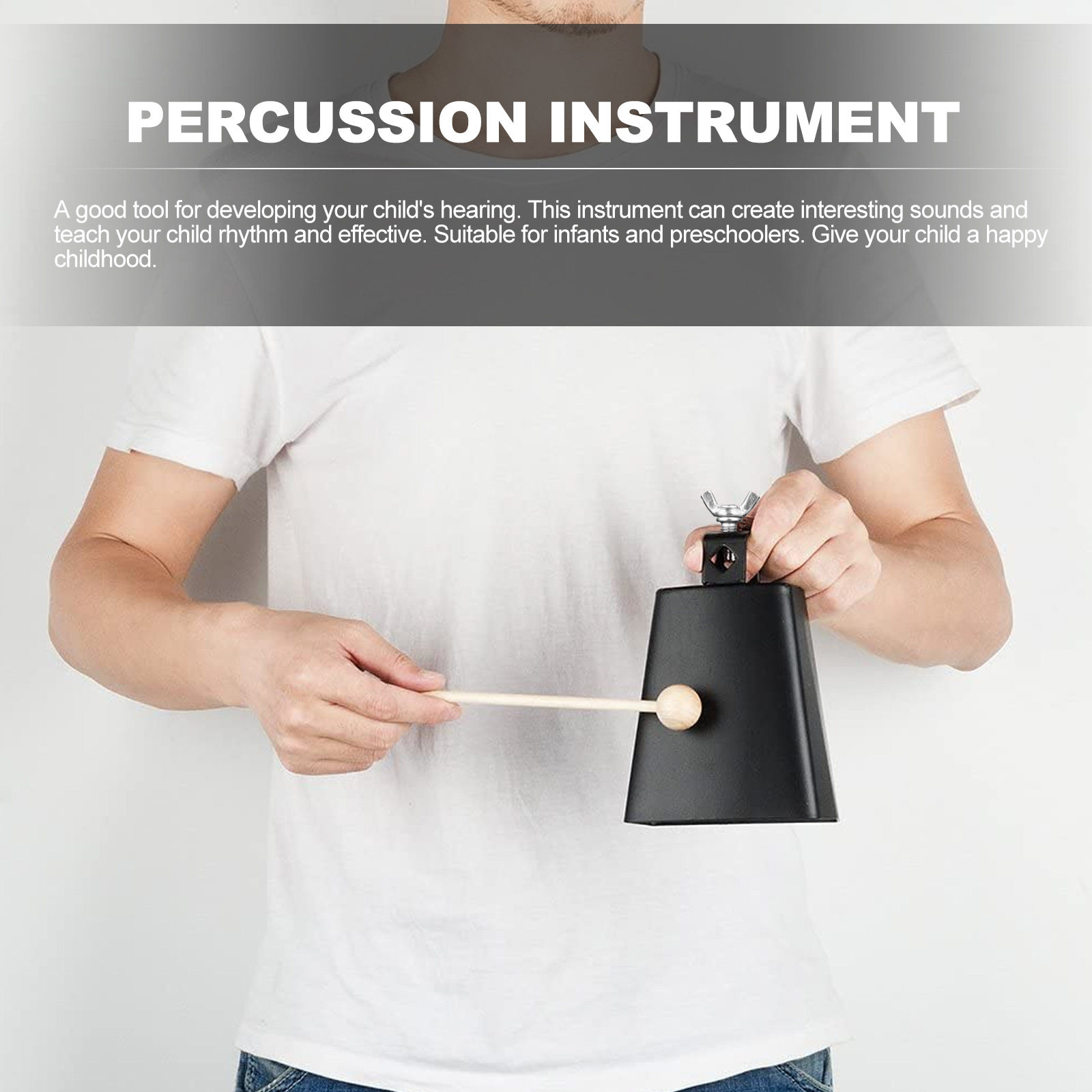Kids Early Education - Metal Cow Bell Percussion Instrument for