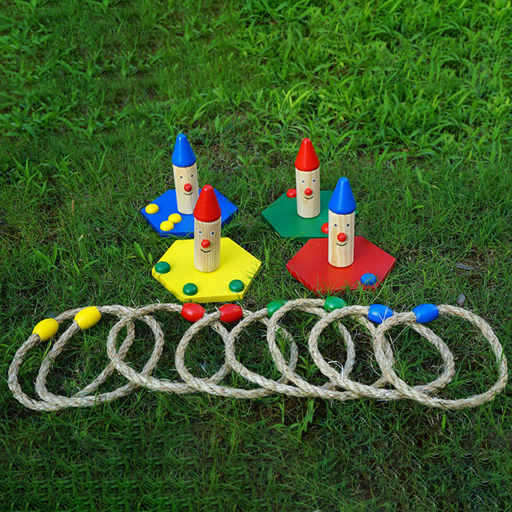 1Set Ring Toss Game Wooden Thr - Kids Outdoor Education ulasan dan harga