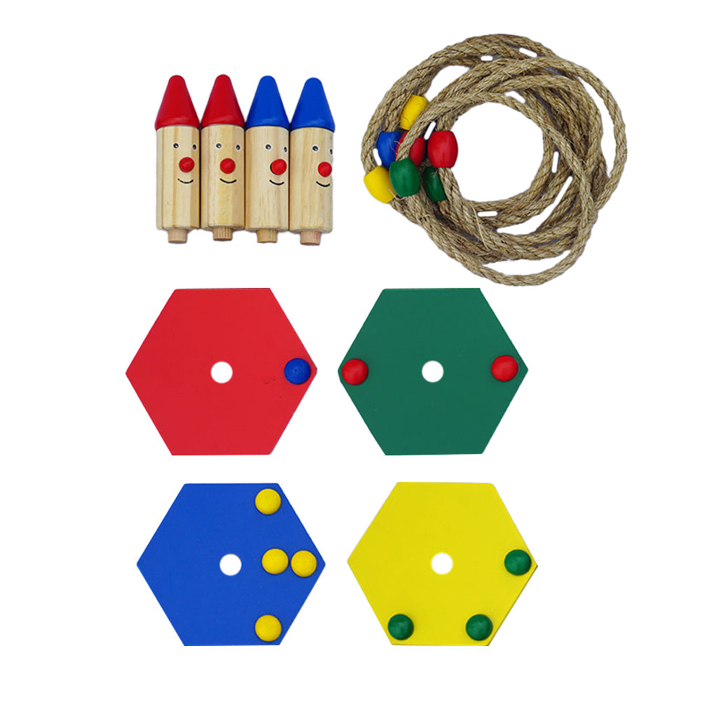 1Set Ring Toss Game Wooden Thr - Kids Outdoor Education ulasan dan harga