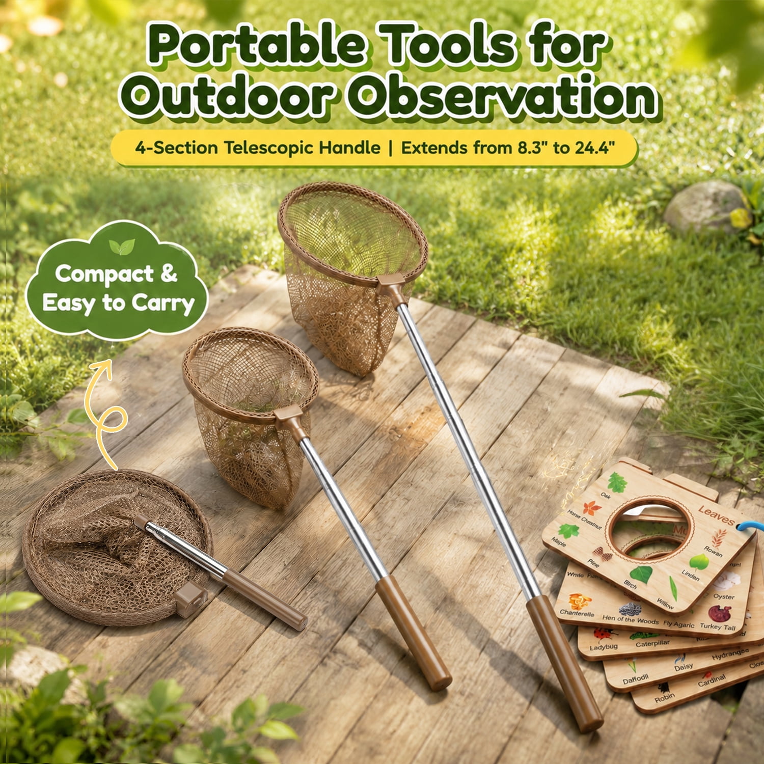 Wooden Bug Catching Kit With T - Kids Outdoor Education ulasan dan harga