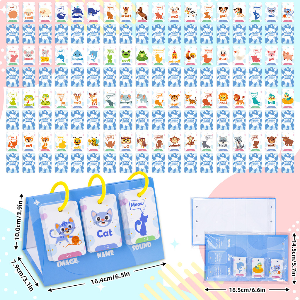72Pcs Kids Learn Animal Sounds - Kids Education Card ulasan dan harga