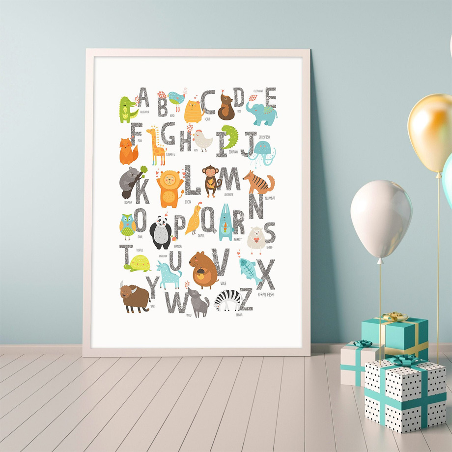 Alphabet Animals Education Sch - Kids Education Wallpaper ulasan dan harga