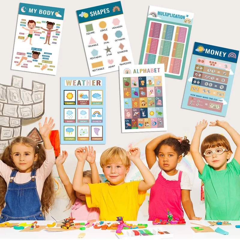16Pcs Montessori Enlighten Ear - Kids Education Wallpaper ulasan dan harga