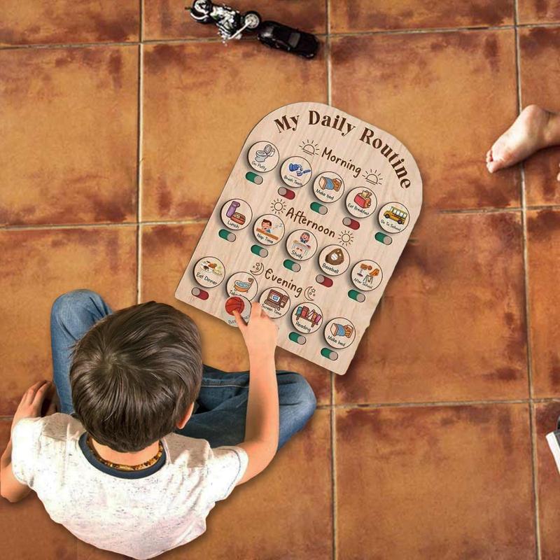Kids Daily Routine Chart Woode - Kids Education Planner ulasan dan harga