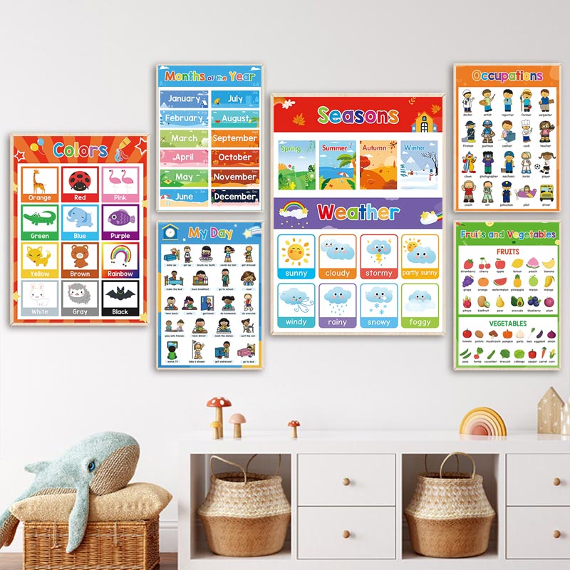 1pc frameless,Nursery Kids Edu - Kids Educational - Alphabet Numbers & More ulasan dan harga