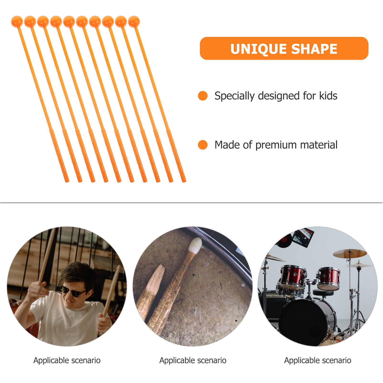 10Pcs Kids Drum Sticks Premium - Kids Early Education ulasan dan harga