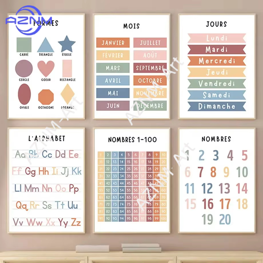 1PC ，English French Number Alp - Kids Educational - Alphabet Numbers & More ulasan dan harga