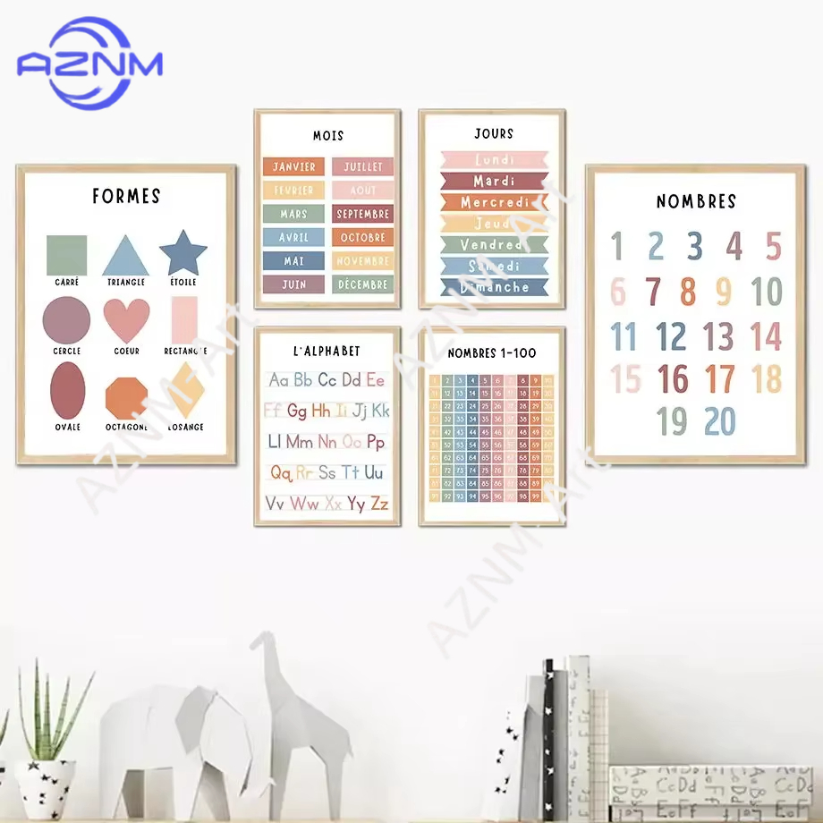 1PC ，English French Number Alp - Kids Educational - Alphabet Numbers & More ulasan dan harga