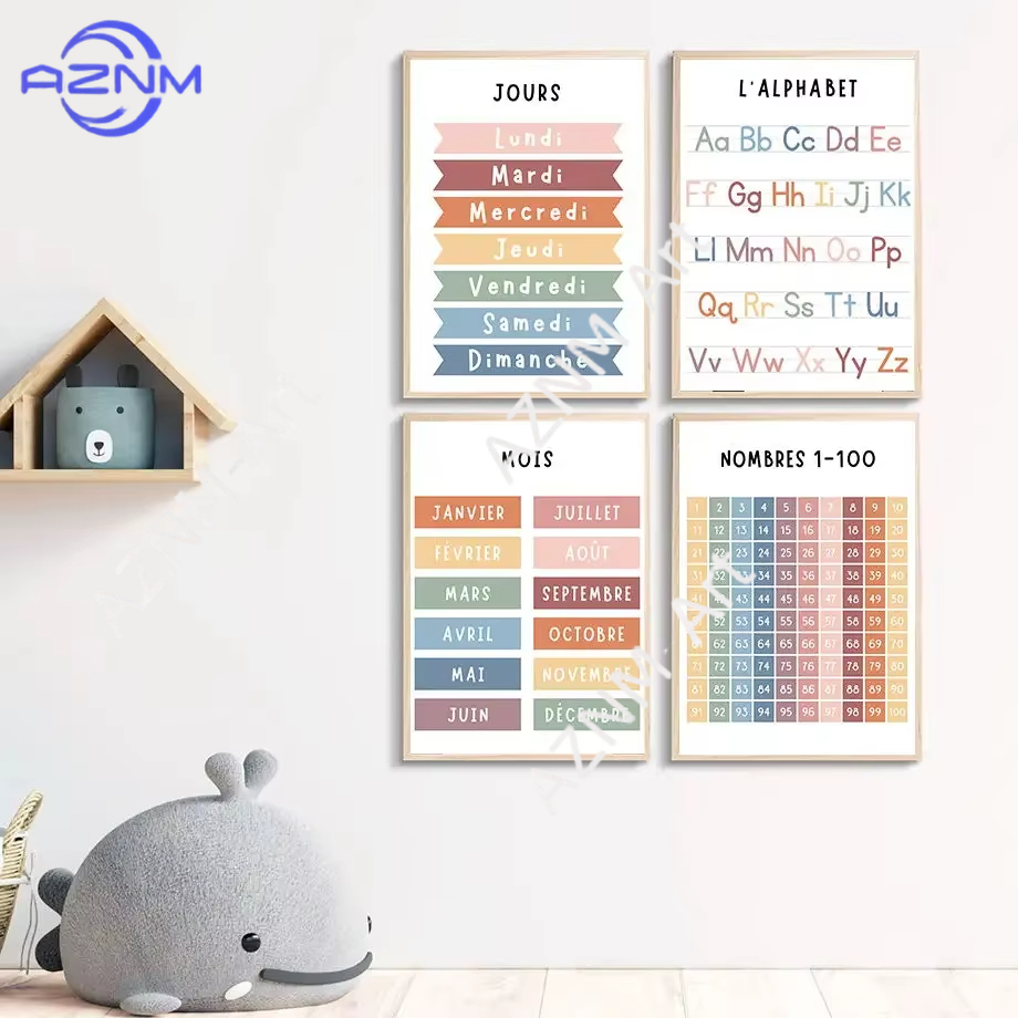 1PC ，English French Number Alp - Kids Educational - Alphabet Numbers & More ulasan dan harga