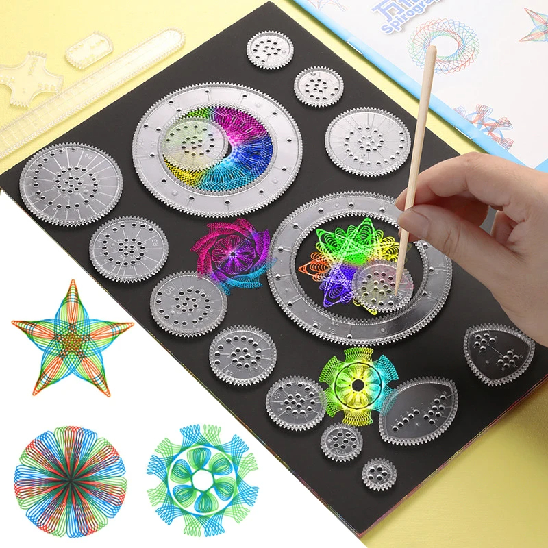 Funny Spirograph Drawing Toys  - Kids Education Template ulasan dan harga