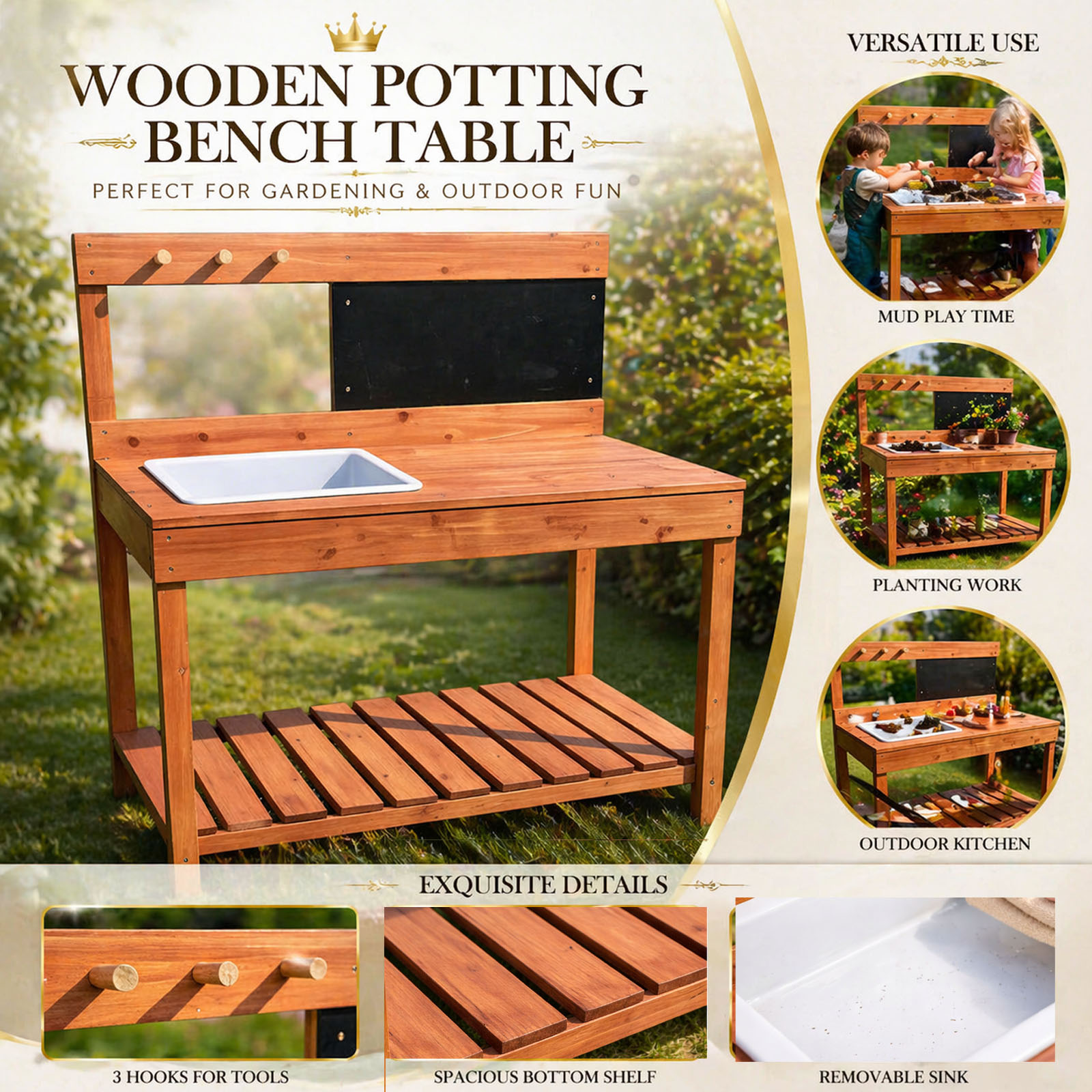 Wooden Potting Benches For Chi - Kids Education Tools ulasan dan harga