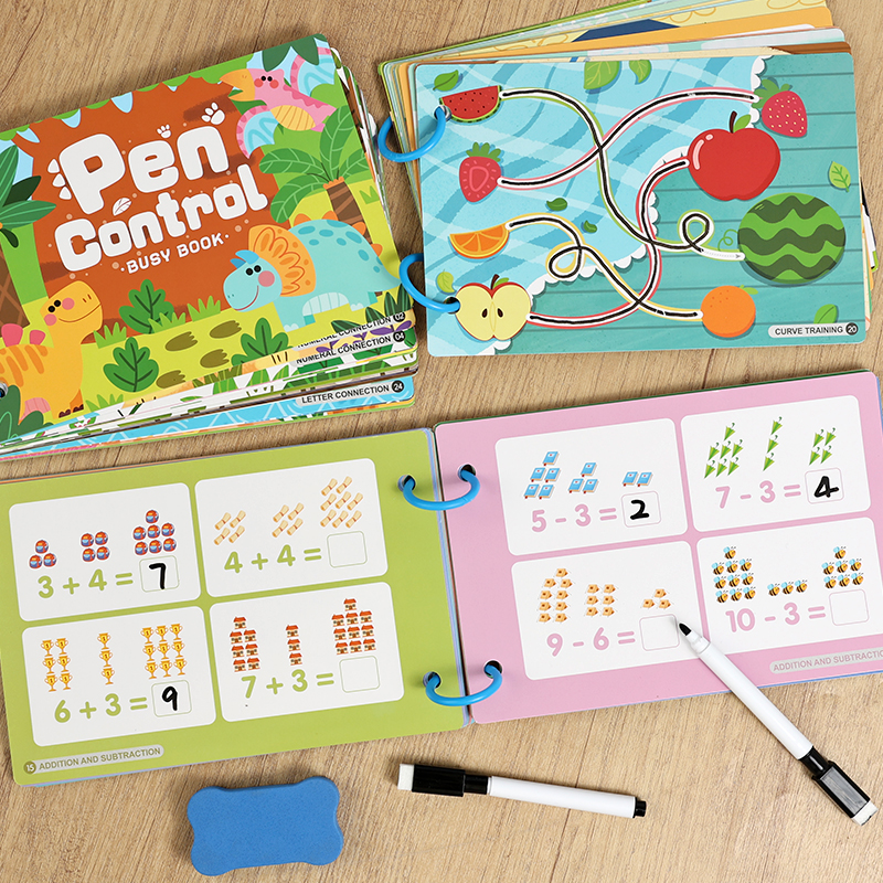 Reusable Kids Busy Book Alphab - Kids Educational - Alphabet Numbers & More ulasan dan harga
