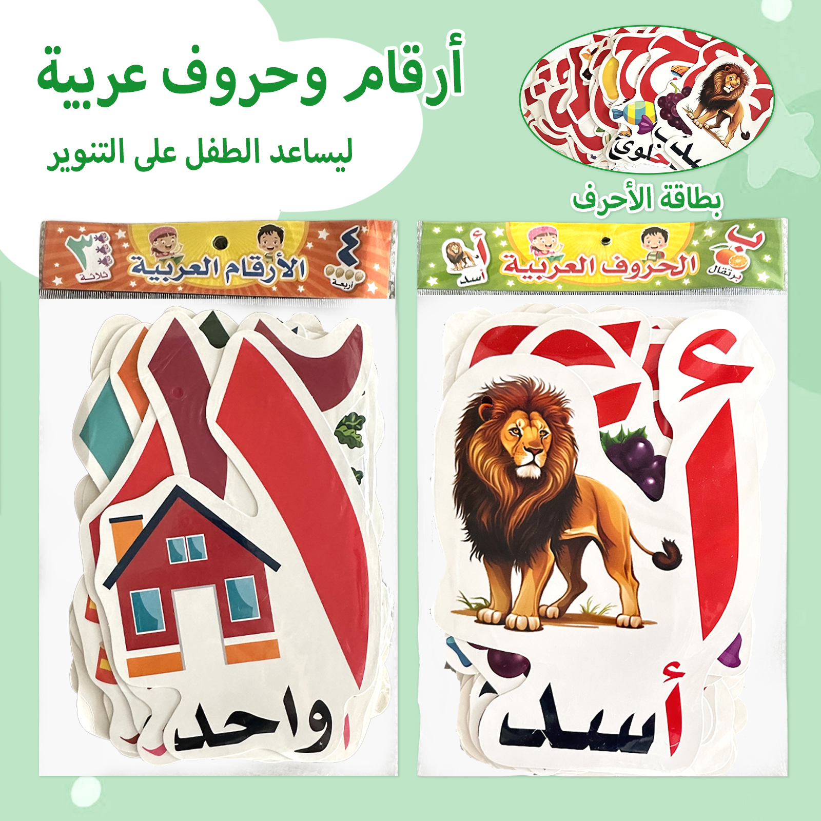 Arabic Alphabet And Number Fla - Kids Education Card ulasan dan harga