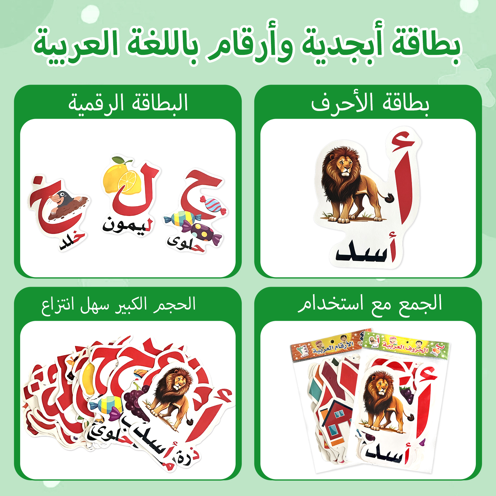 Arabic Alphabet And Number Fla - Kids Education Card ulasan dan harga