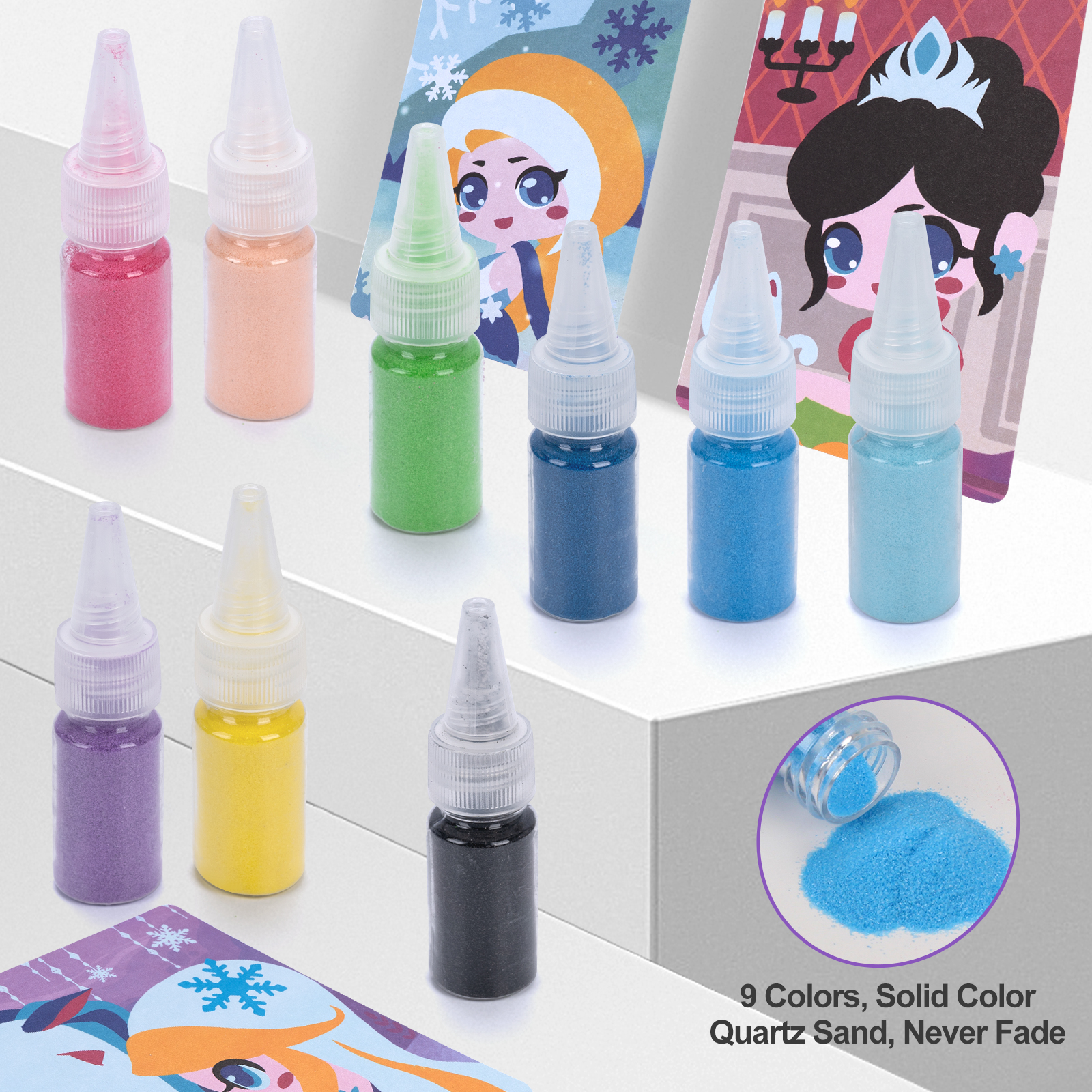 DIY Sand Painting Animal Princ - Kids Education Card ulasan dan harga