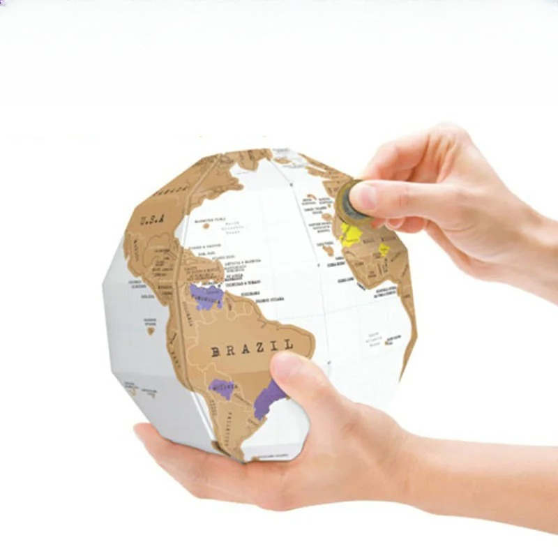 Scratch World Map DIY Assembly - Educational Globe For Kids ulasan dan harga