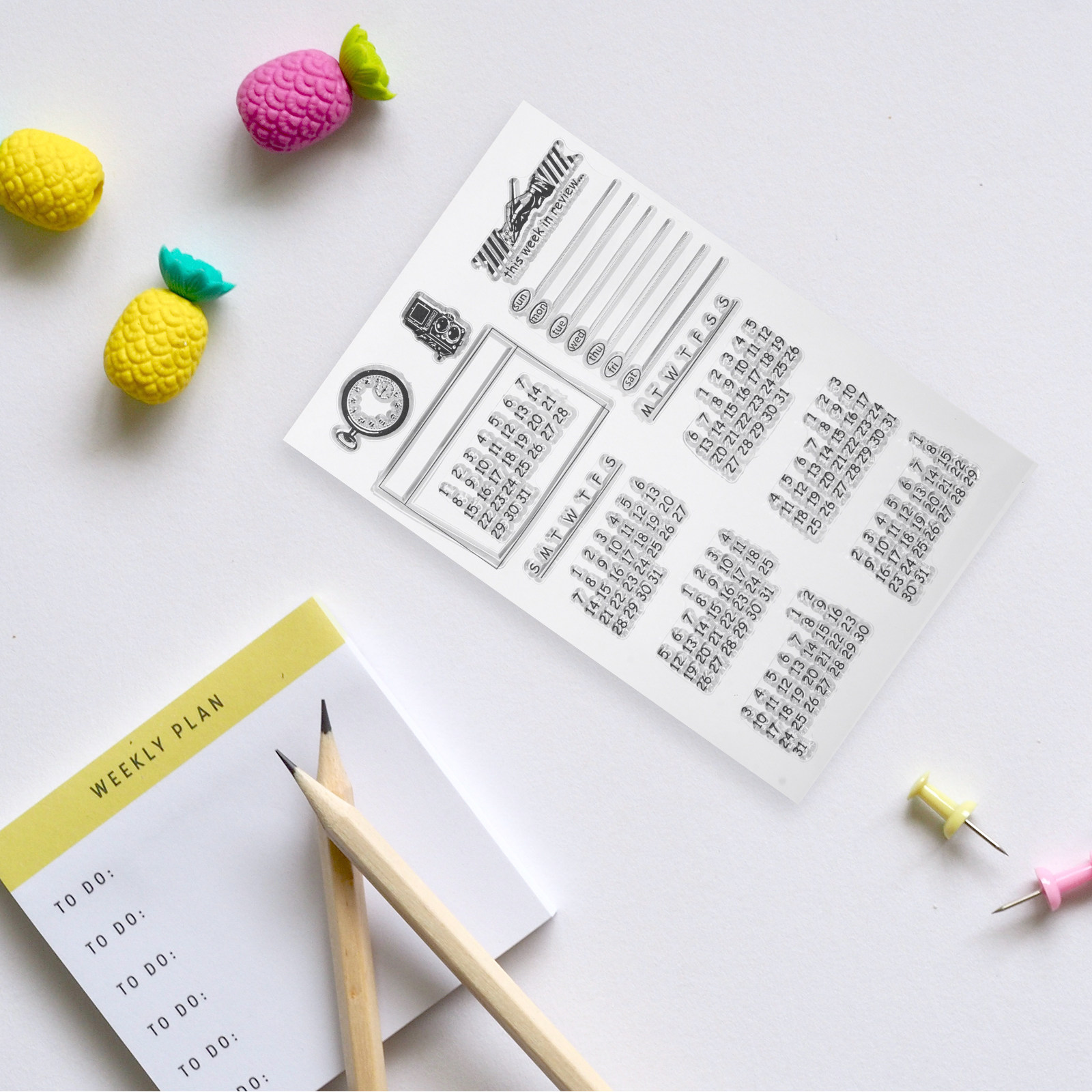 2Pcs Transparent Planner Calen - Kids Education Planner ulasan dan harga