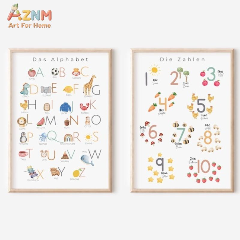 AZNM German Alphabet Numbers C - Kids Educational - Alphabet Numbers & More ulasan dan harga