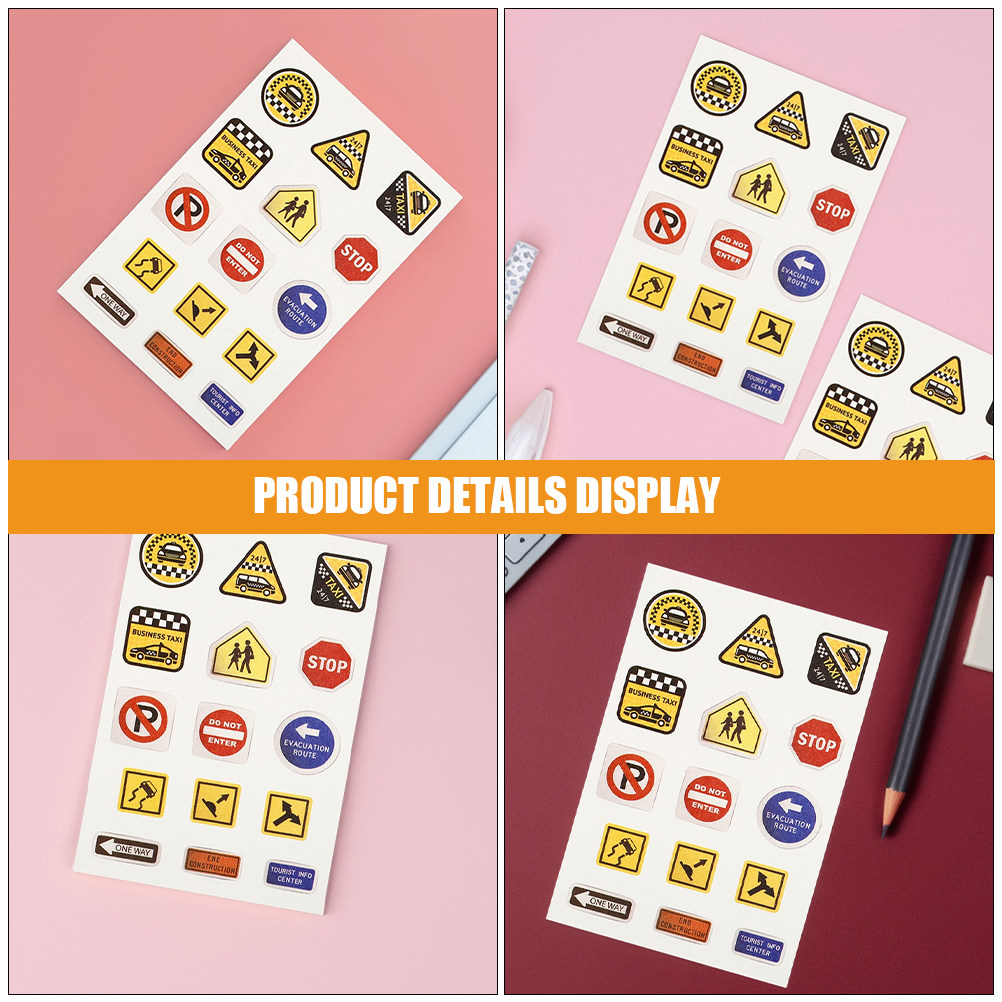 20 Sheets Traffic Sign Decals  - Kids Education Wallpaper ulasan dan harga