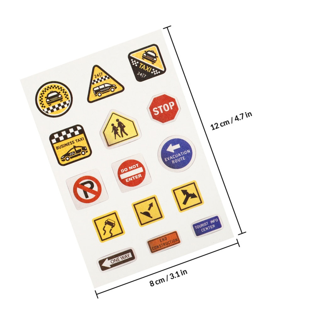 20 Sheets Traffic Sign Decals  - Kids Education Wallpaper ulasan dan harga