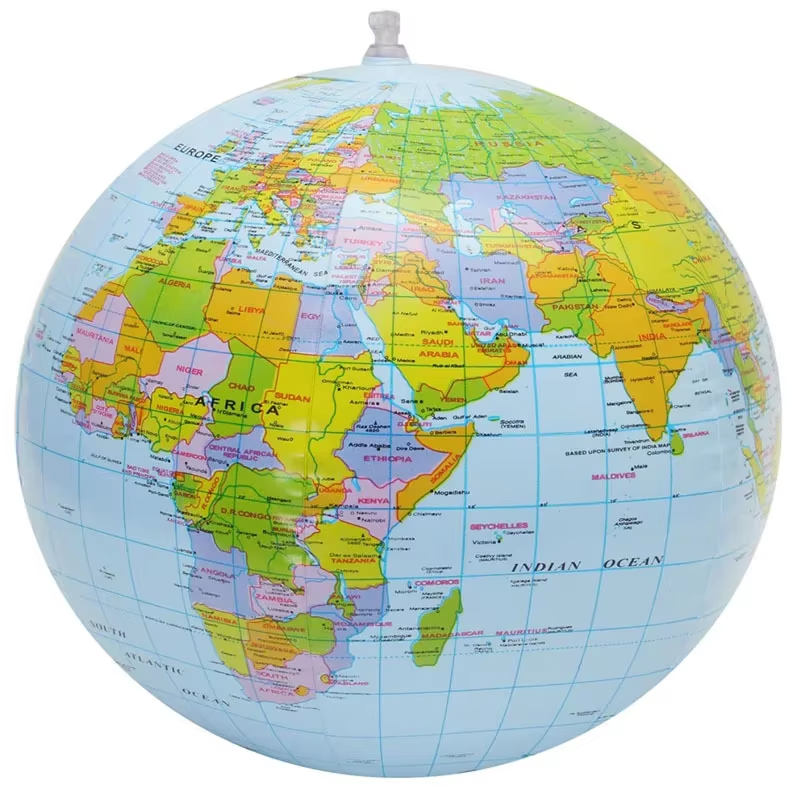 30cm Inflate Globe Beach Ball  - Educational Globe For Kids ulasan dan harga