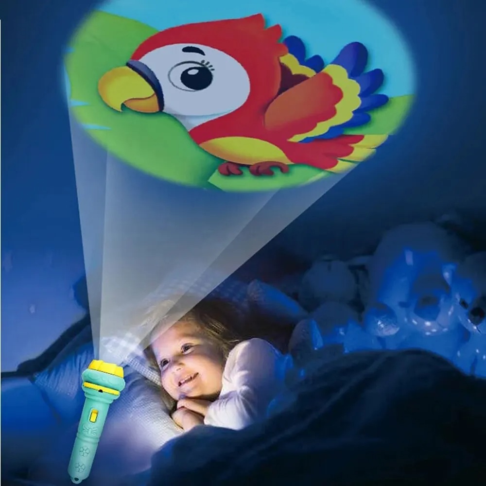 Kids Projector Flashlight 10 C - Kids Education Card ulasan dan harga