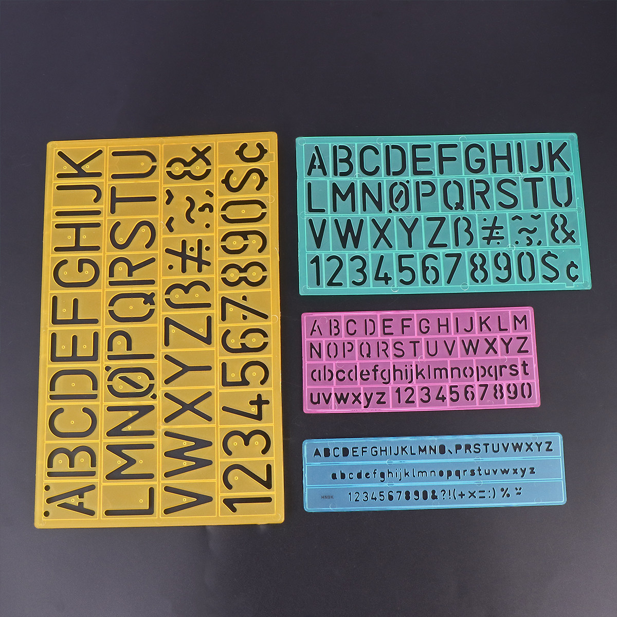 4Pcs Colorful Alphabet Graffit - Kids Education Template ulasan dan harga