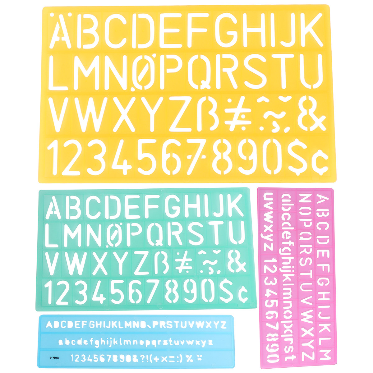 4Pcs Colorful Alphabet Graffit - Kids Education Template ulasan dan harga