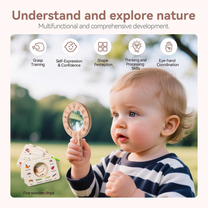 Wooden Montessori Toy Magnifyi - Kids Education Tools ulasan dan harga