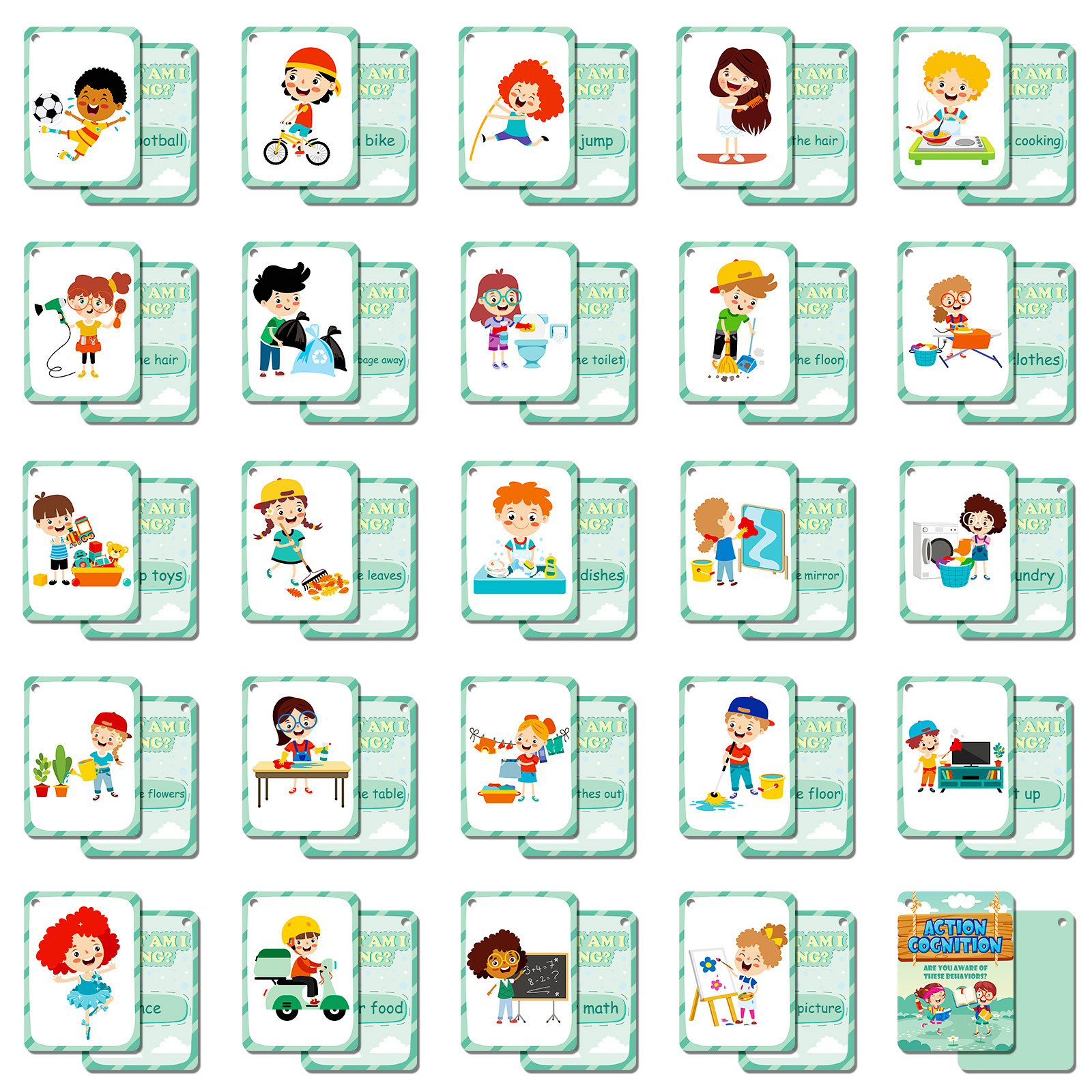 50Pcs/Set Cognition Learning C - Kids Education Card ulasan dan harga
