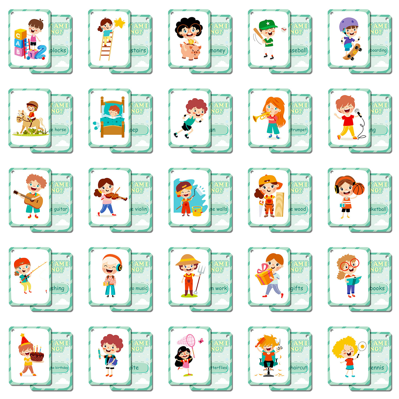 50Pcs/Set Cognition Learning C - Kids Education Card ulasan dan harga