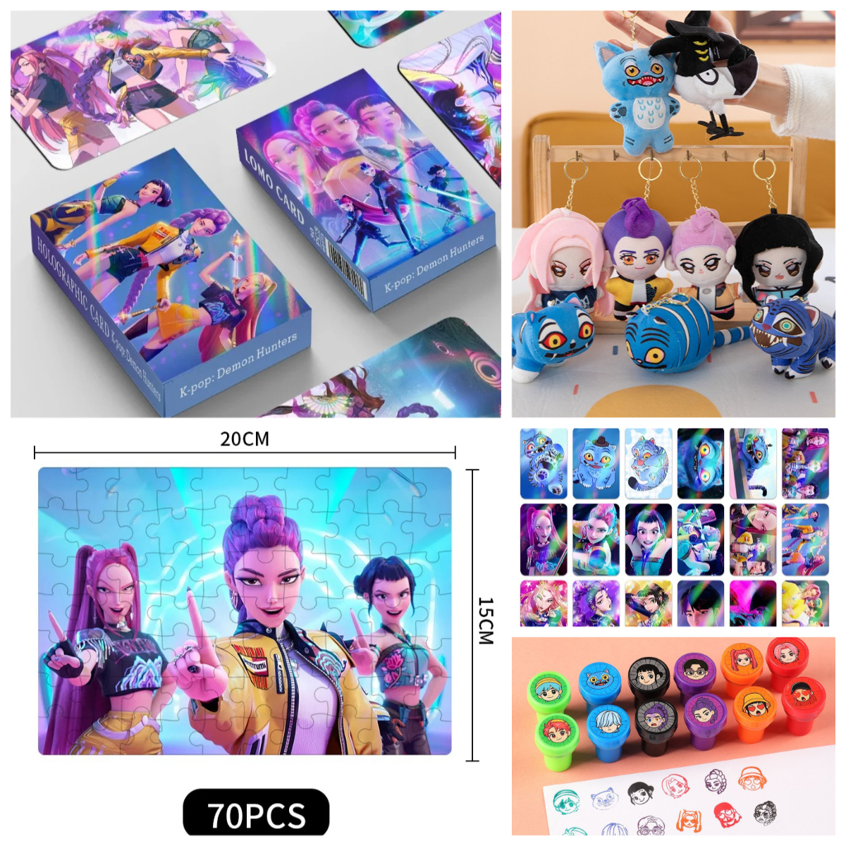 Cartoon Plush Keychain & Puzzl - Kids Education Card ulasan dan harga